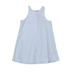 White A-line Swim Coverup with Sleeveless Design